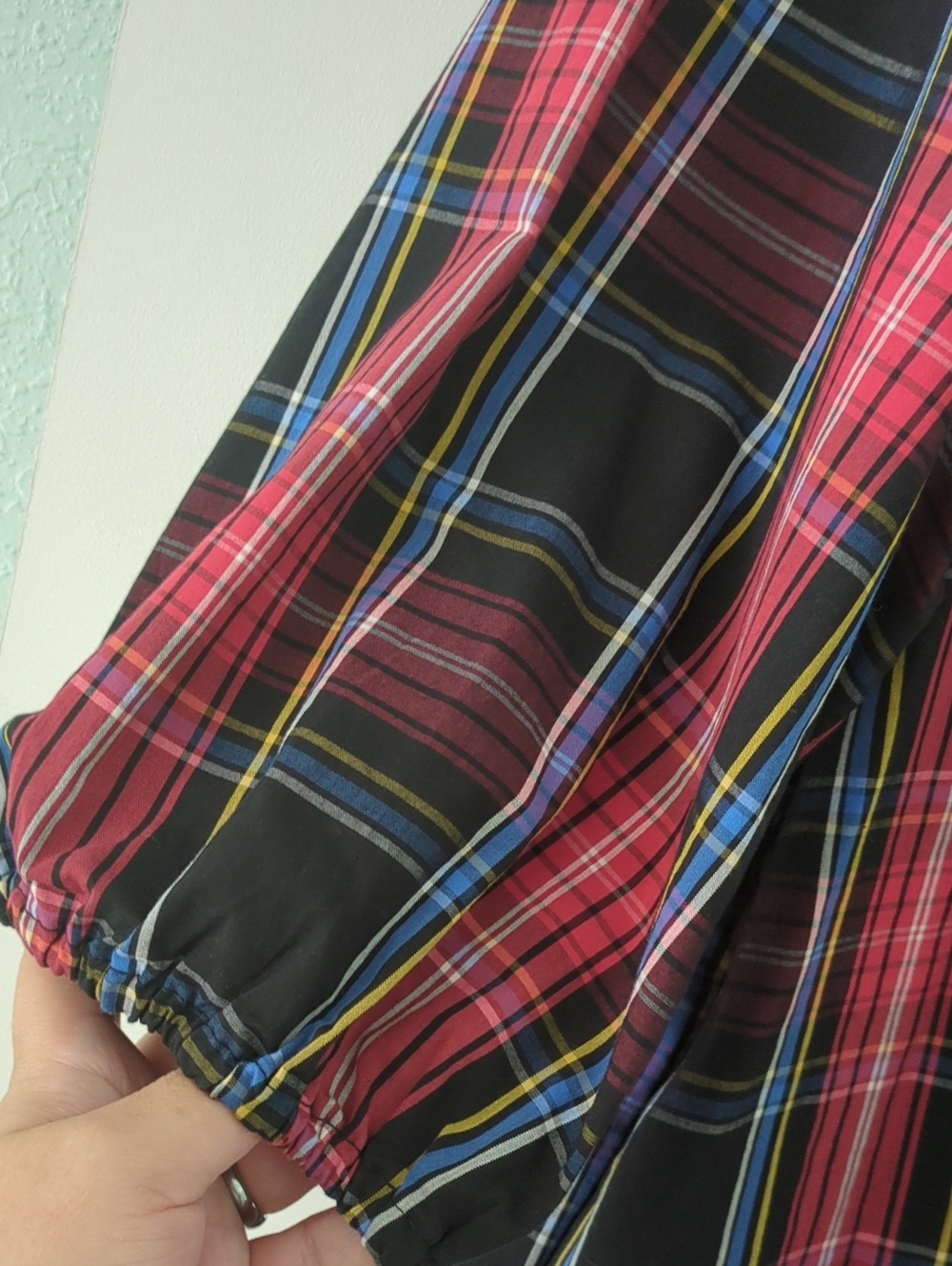 Draper James Plus Size Red Plaid Peasant Holiday Celebration Dress Sz XXL - Picture 5 of 9